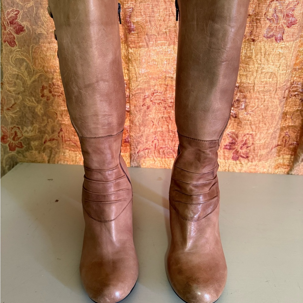 Miz Mooz Tan Heeled Boots